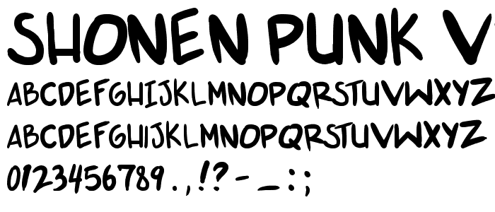 shonen punk v2 font